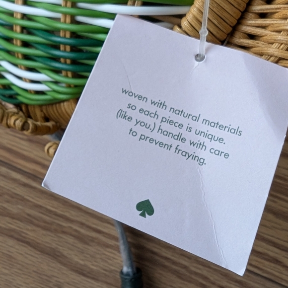 Kate Spade NWT Hoppkins Wicker Frog Crossbody Art To Wear Boho Sustainable - Picture 6 of 8